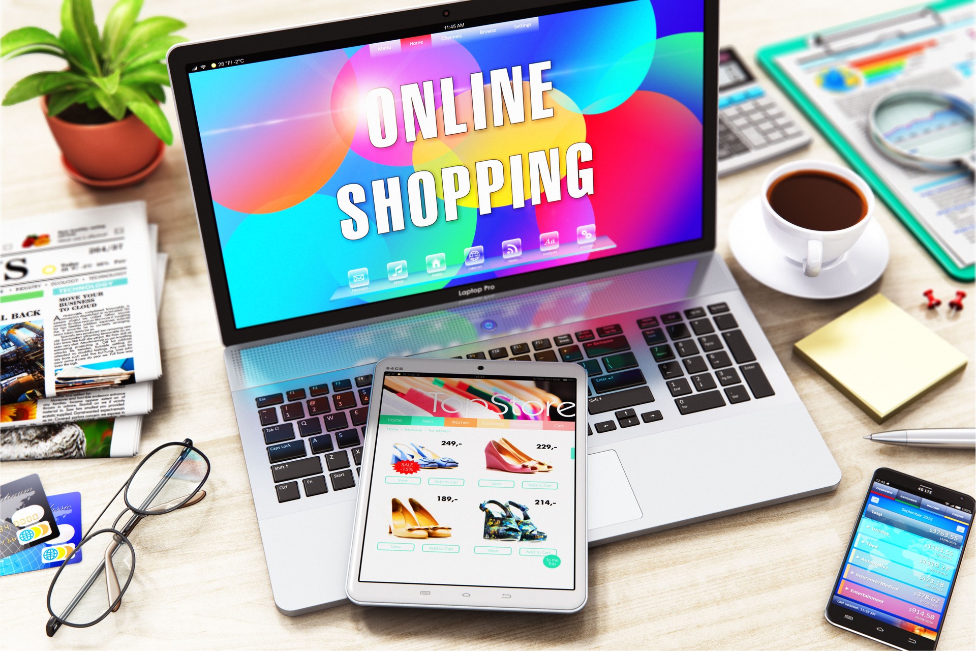 Online shopping concept